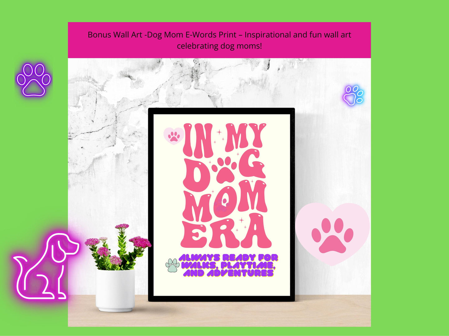 Puppy Journal Printable: Training Tracker, Vet Record, Dog Mom/Dad Art (PDF Download)