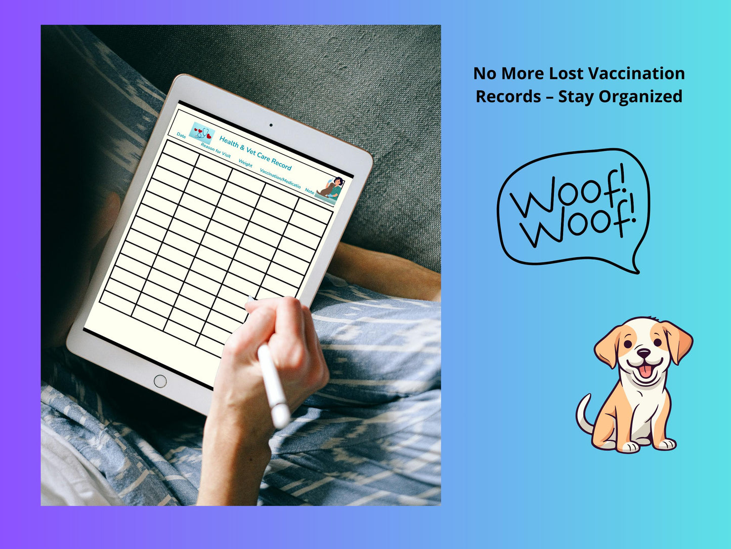Puppy Journal Printable: Training Tracker, Vet Record, Dog Mom/Dad Art (PDF Download)