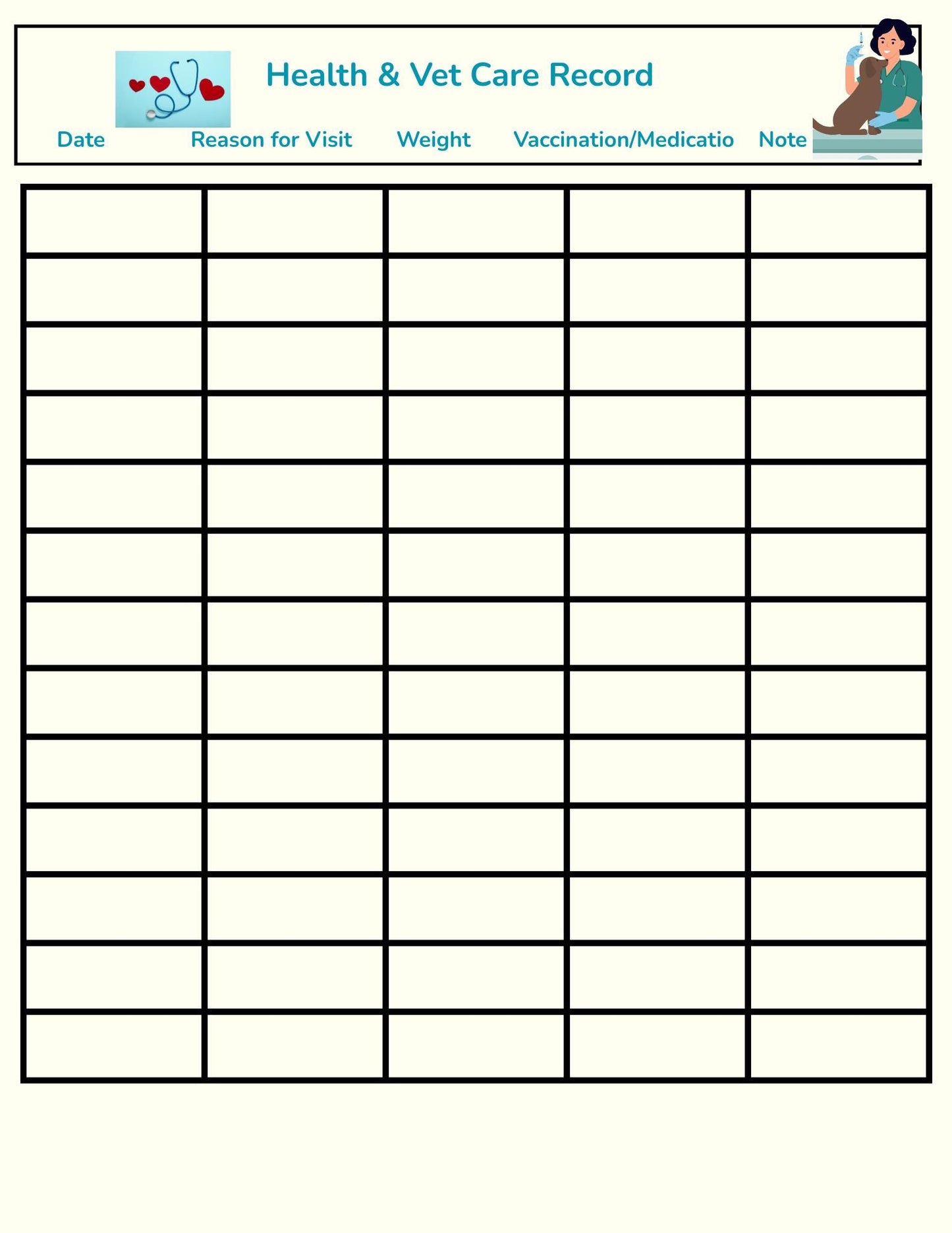 Puppy Journal Printable: Training Tracker, Vet Record, Dog Mom/Dad Art (PDF Download)