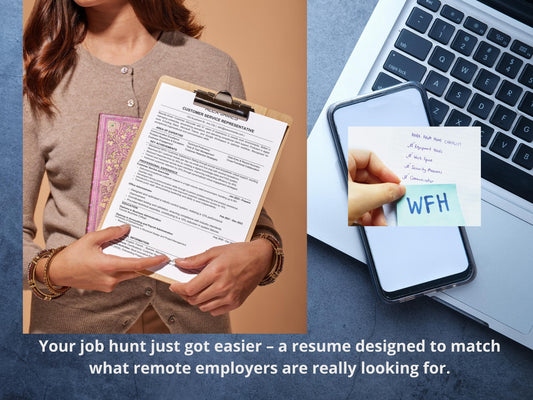 ATS Friendly Resume Template: Remote Work Cover Letter (Word Editable)